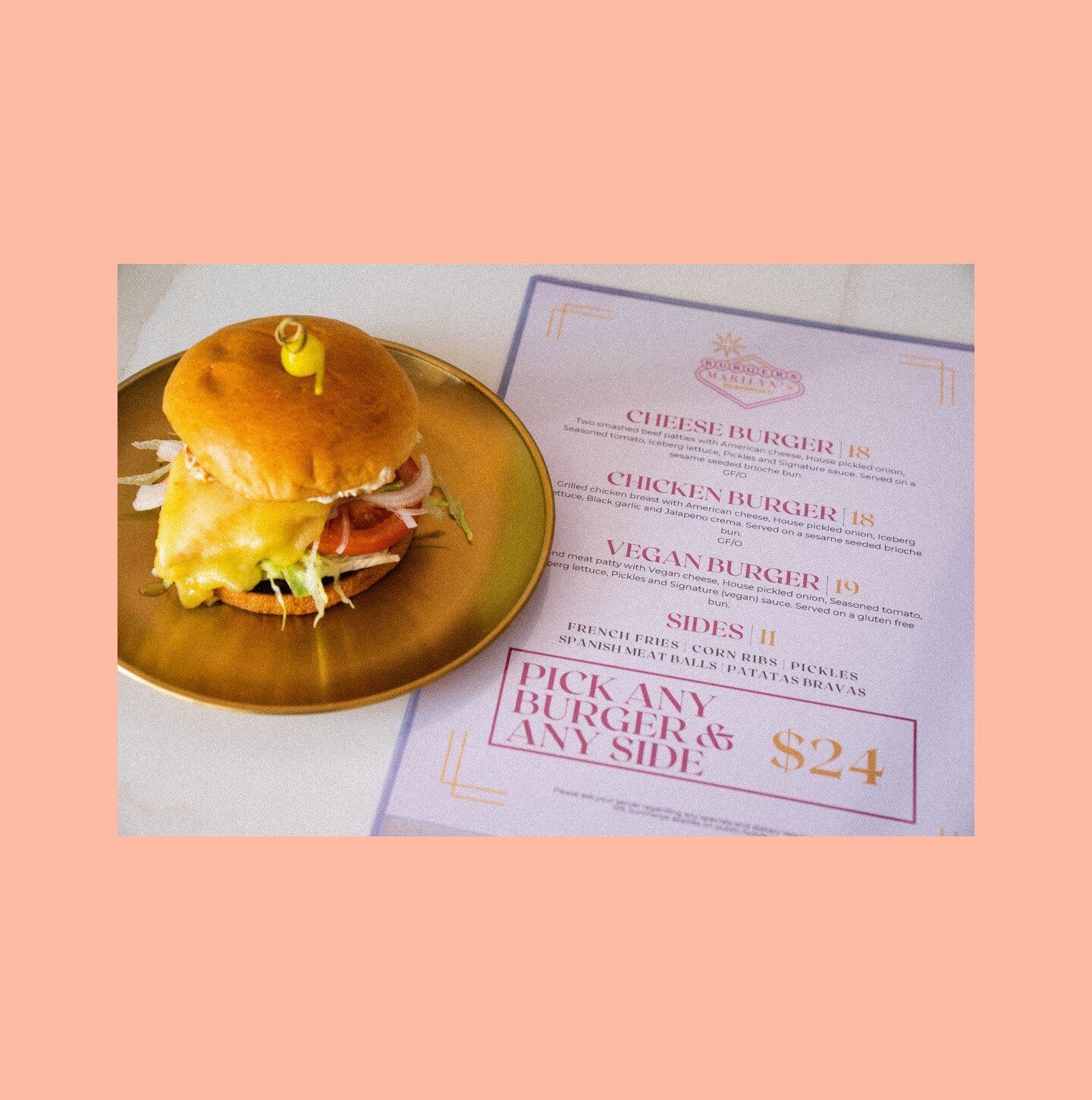 Pick any burger and side for just $24.
Find out more and book a table today. Link in the bio.
#Marilyns #Broadbeach #CheeseBurger #BurgerLove #FoodieGram #JuicyBurger #AmericanCheese #PickledOnions #SeasonedTomato #IcebergLettuce #TangyPickles #Sig